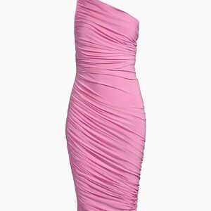 Norma Kamali One-Shoulder Pink Dress